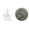 Sterling Silver Chinese Dragon Pendant Charm Jewelry 25mm x 16mm